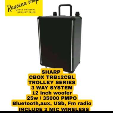 SHARP CBOX TRB12CBL/ CBOX-TRB12CBL SPEAKER KARAOKE Portable 12 inch