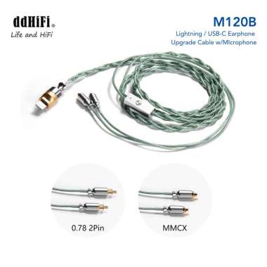 DD ddHiFi M120B Lightning / USB-C Earphone Upgrade Cable w/MIcrophone LIGHTNING MMCX