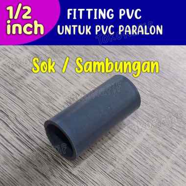 Fitting Pipa PVC 1/2 inch , 3 Way, 4 Way, Knee, Tee Abu-abu Sambung