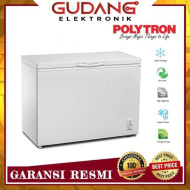 CHEST FREEZER 300 LITER POLYTRON PCF 317 GARANSI RESMI