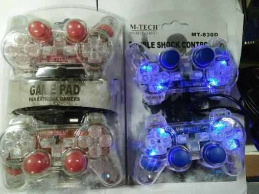 Gamepad M-Tech USB Double Transparan