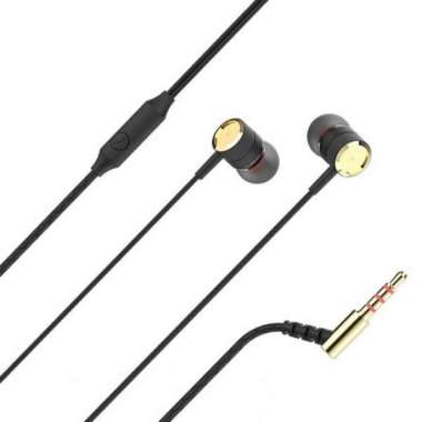 HEADSET - HANDSFREE - HF LOG-ON LO-HF620 DEEP BASS EARPHONE MEGABASS GOLD