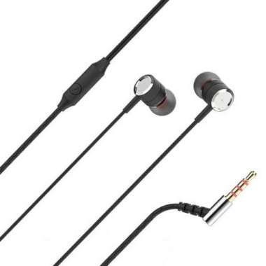 HEADSET - HANDSFREE - HF LOG-ON LO-HF620 DEEP BASS EARPHONE MEGABASS SILVER