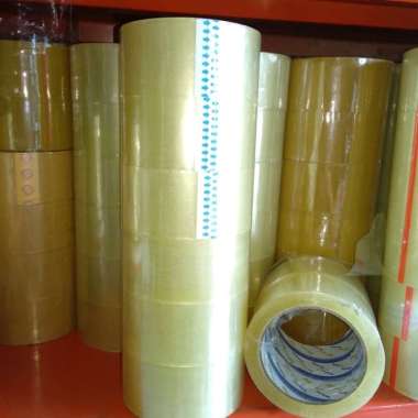lakban bening dke tape 2 in 1 roll isi 6 pcs Multicolor