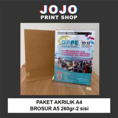 paket akrilik / acrylic stand a4 dengan brosur bolak balik 2 sisi Multicolor