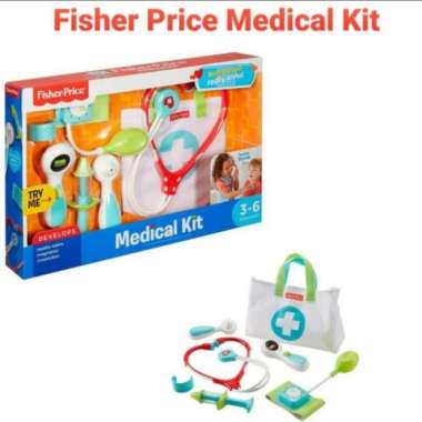 fisher price medical kit dokter 3 tahun keatas mainan edukasi anak Multicolor