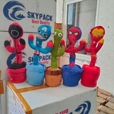 boneka kaktus goyang bisa bicara Multicolor