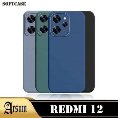 Case REDMI 12 Softcase Silicon Warna REDMI 12 HITAM