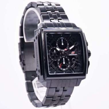 Jam Tangan Pria Chronoforce CF5347G CF 5347G 5347 Full Black Free Strap Original & Garansi