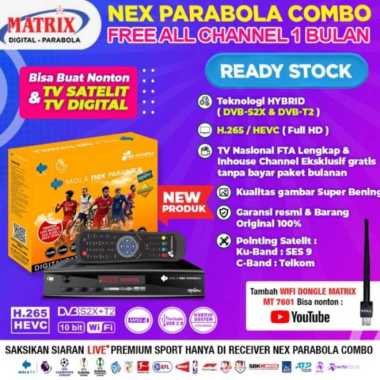 Receiver Parabola Matrix Nex parabola Combo TV Digital DVBT2 Multicolor