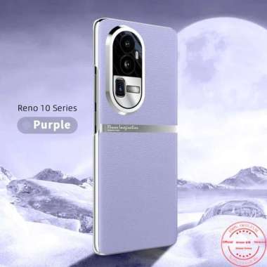 Luxury Faux Leather Case Oppo Reno 10 Pro Plus 5G Purple