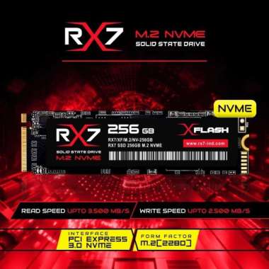SSD M.2 NVME 256GB 2280 RX7 / M2 NVME / M2NVME / GARANSI RESMI 3 TAHUN