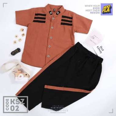 Koko Anak Stripe Zaydan KSZ01 Grey Multicolor