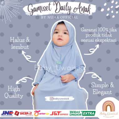Baju Gamis Dress Muslim Set Hijab Pakaian Abaya Anak Perempuan Terbaru Multicolor