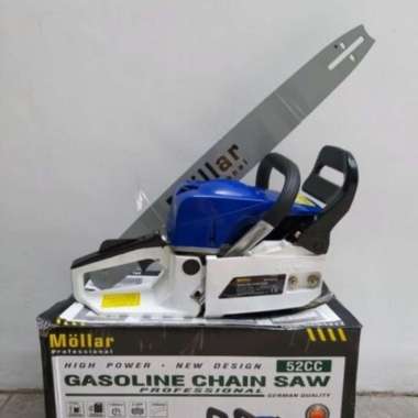 Gasoline Chainsaw Mollar 22" Inch 52Cc Mesin Gergaji Tebang Pohon Kayu