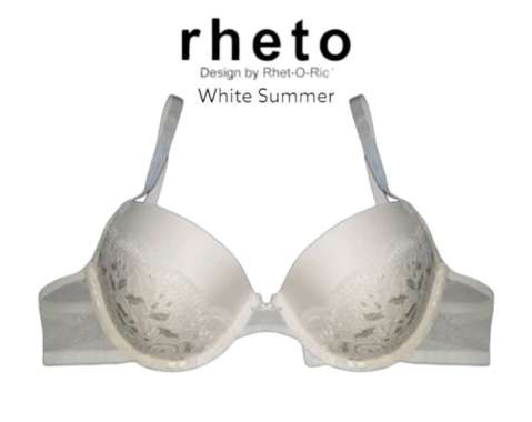 Bra Rheto White With Lace Lanne / Renda / Busa Normal 40B