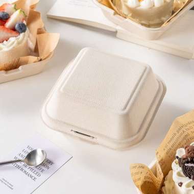 10pcs korean bento box 6inch burger box kotak bento cake dessert kue - bentobox coklat