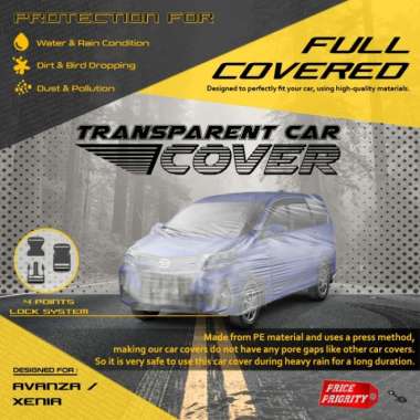 Sarung Mobil Plastik TEBAL Body Cover Transparan Avanza Mobilio Calya - Avanza 2022