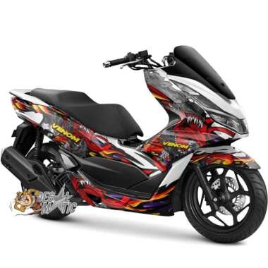 Stiker Decal Full Body Motor Honda PCX 150 PCX160 Venom 3 PCX 150 Putih