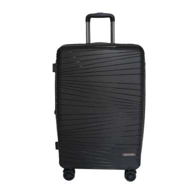 Navy Club Delta Koper Hardcase PP - 4 Roda Putar TSA Lock - Size 24 Inch Black