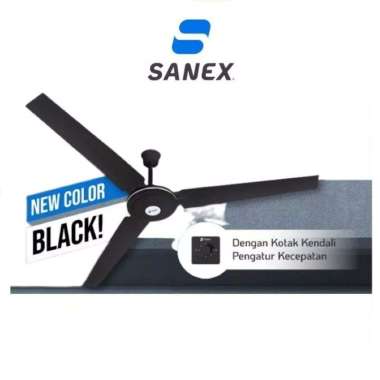 Ceiling Fan 56" FC56 Baling Besi Sanex Kipas Angin Gantung Plafon 56 INCH Hitam