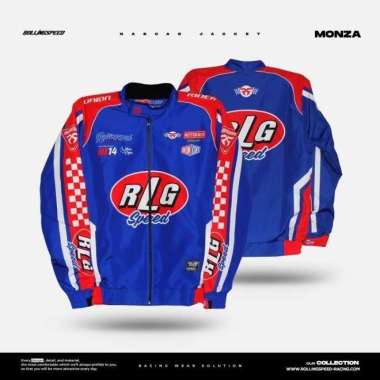 Rollingspeed - Jacket Nascar Monza Blue Red - Jaket Biru Merah M