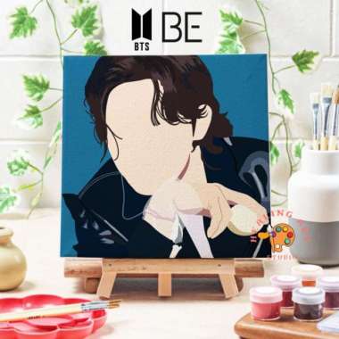 Paint By Number Kit Kpop Bts Be Lukisan Canvas 20X20 - Diy Painting