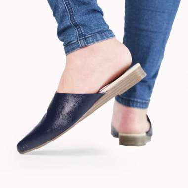 SPV Sendal Wanita Bustong Kulit Asli Geovani S - GB01 39 Navy