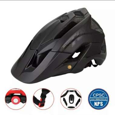 Helm Sepeda Batfox Enduro AM Bike Helmet Cycling MTB not Rockbros Hitam