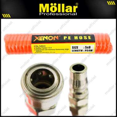 XENON Selang Recoil 4 Meter Spiral Kompresor Angin Air PE Hose Merah