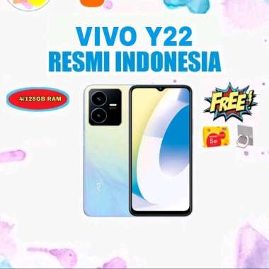 VIVO Y22 4/128GB ( RAM 4GB DAN INTERNAL 128GB) GARANSI RESMI INDONESIA CYAN