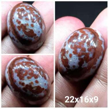 Akik Natural Batu Jasper Garut Klawing Motif Gambar Telur Kodok Antik5