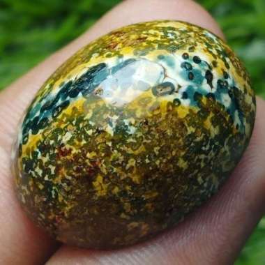 Akik Natural Batu Jasper Garut Klawing Motif Gambar Telur Kodok Antik2
