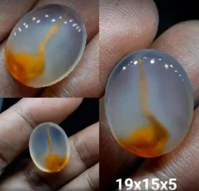 Akik Natural Batu Motif Gambar Pacul Besi Alat Tukang Rumah Unik Antik