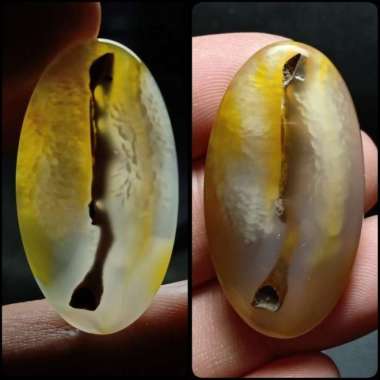 Akik Natural Batu Pandan Kapas Semu Nanas Sutra Merah Lumut OliAntik31