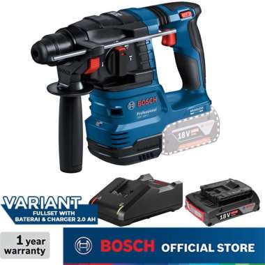 Bosch Brushless Rotary Hammer / Bor Bobok Baterai 18V GBH 185-LI Full Set 2 Ah