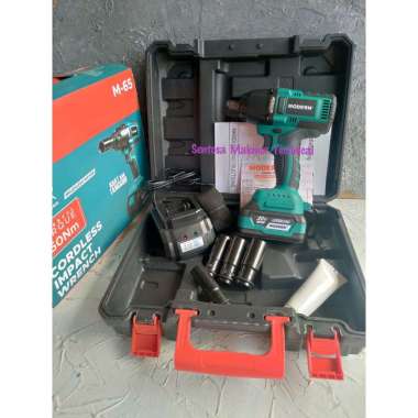 MODERN M-65 Bor Cordless Baterai Cas Impact Wrench Buka Roda Baut Ban