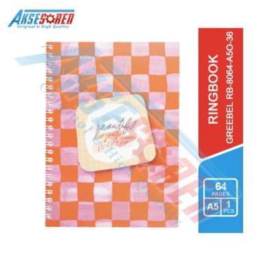 Aksesoren Buku Diary [Greebel RB-8064-A5O-36] / Ringbook / Binder / Notebook / Agenda 64 Halaman Ran