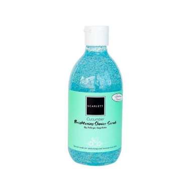 SCARLETT WHITENING SCRUB BODY WASH 300 ML - BPOM DAN HALAL READY STOCK CUCUMBER