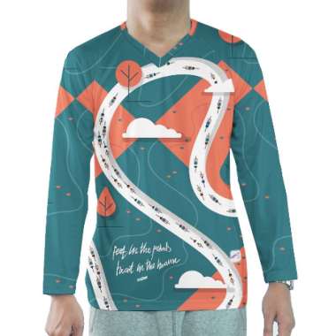 Jersey Sepeda Jersey Gowes Kaos Sepeda Pria COLE lengan panjang XL
