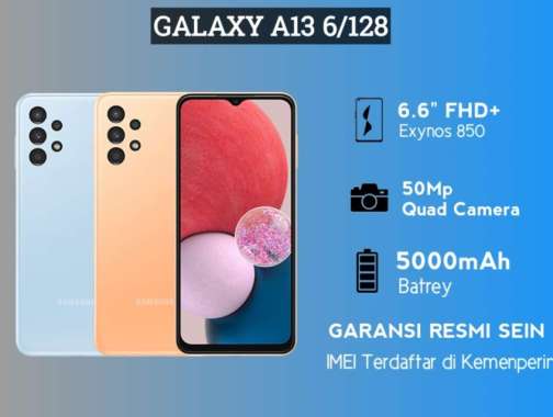 SAMSUNG A13 RAM 6/128 GB GARANSI RESMI BISA KREDIVO / PAYLATER black