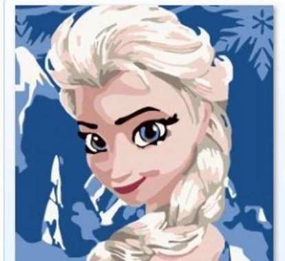 Canvas Painting By Number Kit Kanvas Mewarnai Anak Princess Disney Multicolor