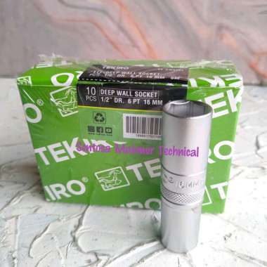 TEKIRO 1/2" 16 MM Mata Kunci Sock Sok Panjang Deep Wall 16mm 6PT 12PT 6PT