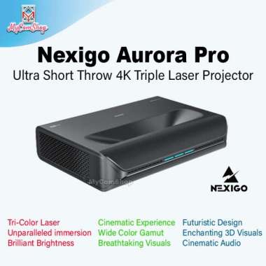 NEXIGO AURORA PRO ULTRA SHORT THROW LASER PROJECTOR CINEMATIC 4K