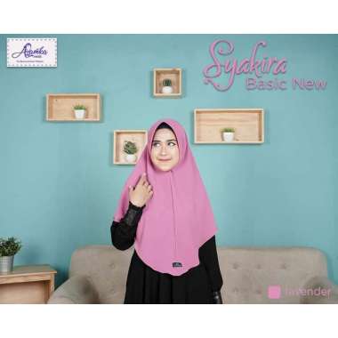 Khimar Instan Syakira Basic New by Azamka Hijab Dewasa Bubble Crepe Lavender