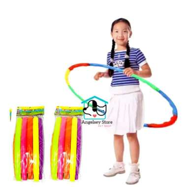 Mainan Anak Hula Hoop Plastik SNI Warna Warni