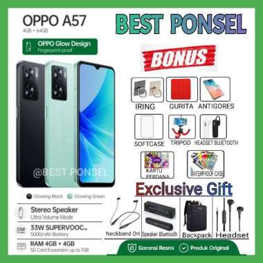 OPPO A57 RAM 4/64 GB | A57 2022 RAM 4GB + 4GB Expansion a57 4/64 GB A16 3/32 GB A17 4/64 GARANSI RES