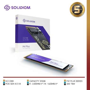 SOLIDIGM P41 Plus Series | PCIe 4.0 x4, M.2 2280 NVMe Ssd 512GB