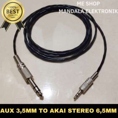 Kabel Jack Mini Aux 3,5mm To Jack Akai Stereo 6,5mm 1 Meter - 1 METER 2 METER