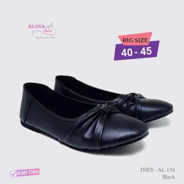 Bossindo ALona - Flatshoes Ines | Big Size 41 42 43 44 45 | Sepatu Pantofel Wanita Ukuran Jumbo Besa